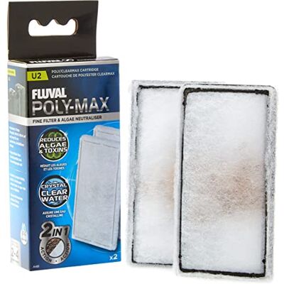 Fluval U2 Filtermedia Poly/Clearmax Cartridge, 2-pack. Fluval U2 Filtermedia Poly/Clearmax Cartridge, 2-pack.