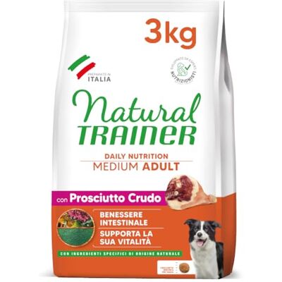 Trainer Natural Natural Medium Ham Rijst kg 3 droogvoer voor honden, meerkleurig, uniek Trainer Natural Natural Medium Ham Rijst kg 3 droogvoer voor honden, meerkleurig, uniek