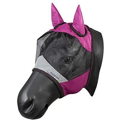 PFIFF 102943 Vliegenmasker met uv-bescherming, paardenvliegenbescherming, Full, roze PFIFF 102943 Vliegenmasker met uv-bescherming, paardenvliegenbescherming, Full, roze