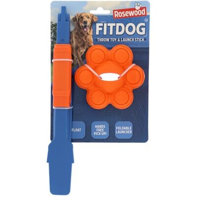 Rosewood FitDog Molecule Molecule met werpinrichting, robuust hondenspeelgoed om te kauwen, te gooien en op te nemen, drijvend en springend, compacte step-launcher voor speelplezier overal Rosewood FitDog Molecule Molecule met werpinrichting, robuust hondenspeelgoed om te kauwen, te gooien en op te nemen, drijvend en springend, compacte step-launcher voor speelplezier overal