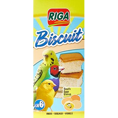 Riga 6 koekjes met ei voor vogels, 65 g Riga 6 koekjes met ei voor vogels, 65 g