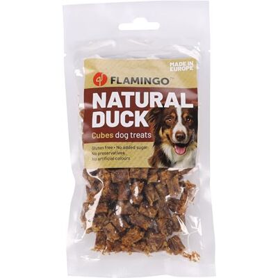 Flamingo - Nature Cubetti Di Anatra - 80 g - Hondentraktatie Flamingo - Nature Cubetti Di Anatra - 80 g - Hondentraktatie