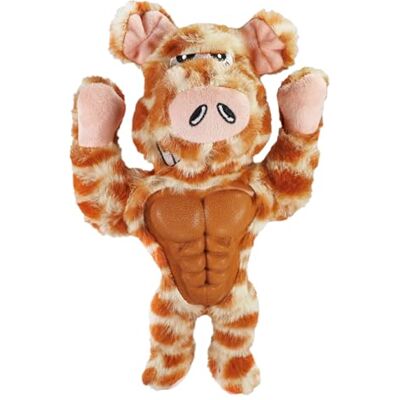 Record Hondenspel van pluche spier met squeaker en hard deel voor het reinigen van tanden stimuleert de interesse en is bestand tegen intensieve beten varken, 25 cm Record Hondenspel van pluche spier met squeaker en hard deel voor het reinigen van tanden stimuleert de interesse en is bestand tegen intensieve beten varken, 25 cm