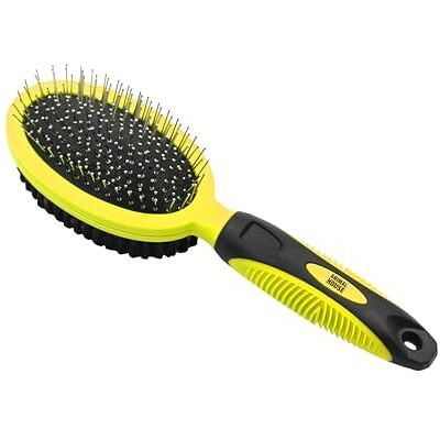 Animal House Duo-Care Comfort-borstel: professionele massage en reiniging voor honden en katten, met metalen en rubberen haren, antislip handvat, ideaal voor lange en korte vacht (2-in-1, 1) Animal House Duo-Care Comfort-borstel: professionele massage en reiniging voor honden en katten, met metalen en rubberen haren, antislip handvat, ideaal voor lange en korte vacht (2-in-1, 1)