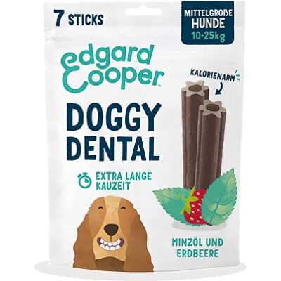 Edgard & Cooper Doggy Dental Munt Aardbei - Kauwsnacks voor honden Edgard & Cooper Doggy Dental Munt Aardbei - Kauwsnacks voor honden