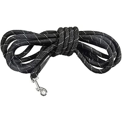 Bobby Walk 10 M hondenriem 10 meter/dikte 1,2 cm, slangvormige hondenriem, duurzaam nylon, zwart Bobby Walk 10 M hondenriem 10 meter/dikte 1,2 cm, slangvormige hondenriem, duurzaam nylon, zwart