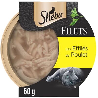 Sheba Koepels voor volwassen katten – traktatie Les Effilés de kip – snackschalen van 2 x (16 x 60 g) Sheba Koepels voor volwassen katten – traktatie Les Effilés de kip – snackschalen van 2 x (16 x 60 g)