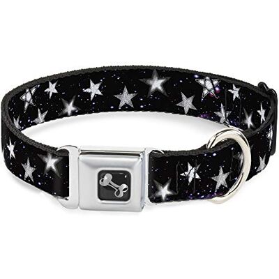 Buckle-Down gesp naar beneden gordel gesp hond kraag, 1" Wide Fits 9-15" Neck Small, Glowing Stars in Space Black/Purple/White Buckle-Down gesp naar beneden gordel gesp hond kraag, 1" Wide Fits 9-15" Neck Small, Glowing Stars in Space Black/Purple/White