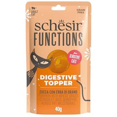 Schesir Functions Pumpkin with wheatgrass pouch 40g cream Schesir Functions Pumpkin with wheatgrass pouch 40g cream