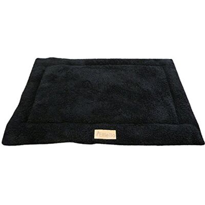 Ellie-Bo Sherpa Fleece Mat Bed - Zwart - Grote 36 Inch Kooi & Kisten Ellie-Bo Sherpa Fleece Mat Bed - Zwart - Grote 36 Inch Kooi & Kisten