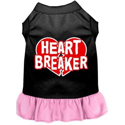 Mirage Pet Products Mirage Hart Breaker Jurken, Small, Zwart/Roze Mirage Pet Products Mirage Hart Breaker Jurken, Small, Zwart/Roze