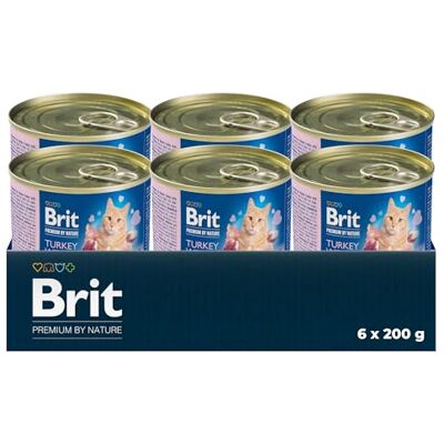 Brit Premium Pâté Natvoer voor katten, smaak kalkoen en lever, 6 x 200 g Brit Premium Pâté Natvoer voor katten, smaak kalkoen en lever, 6 x 200 g