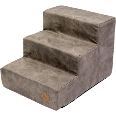 JACK AND VANILLA , Dierentrap met modern design, robuust en antislip, ideaal voor kleine en middelgrote dieren, afmetingen 45 x 60 x 40 cm, kleur steen, stijlvol model JACK AND VANILLA , Dierentrap met modern design, robuust en antislip, ideaal voor kleine en middelgrote dieren, afmetingen 45 x 60 x 40 cm, kleur steen, stijlvol model