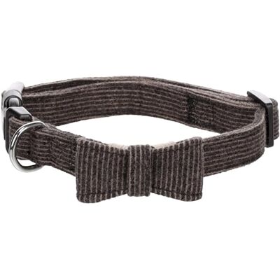 Flamingo Hond Halsband met strik Herbert Donkerbruin M 35-50cm 20mm Flamingo Hond Halsband met strik Herbert Donkerbruin M 35-50cm 20mm