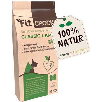 cdVet Natuurproducten Fit-Crock Classic Lamm Mini 10 kg Hond Voeding juiste voeding deelbaar glutenvrij bevordert vacht + huid evenwichtige + hoogwaardige ingrediënten koudgeperst - cdVet Natuurproducten Fit-Crock Classic Lamm Mini 10 kg Hond Voeding juiste voeding deelbaar glutenvrij bevordert vacht + huid evenwichtige + hoogwaardige ingrediënten koudgeperst -