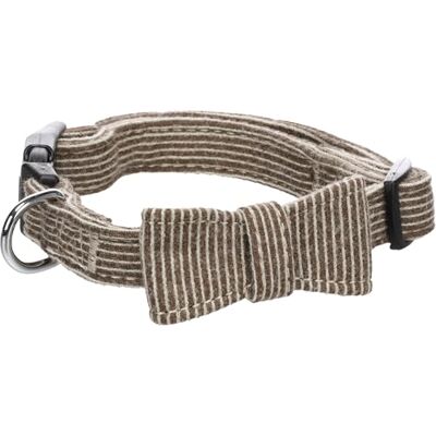 Flamingo Hond Halsband met strik Herbert Lichtbruin XS 25-40cm 15mm Flamingo Hond Halsband met strik Herbert Lichtbruin XS 25-40cm 15mm