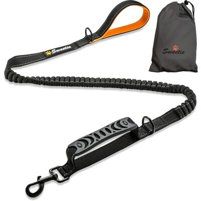 Sweetie Bungee Dog Lead Shock Absorber Sterke riem 4FT tot 5.6FT lang met zacht gevoerd handvat en verkeershandvat reflecterende anti pull kabels voor wandelen kleine, middelgrote en grote honden Sweetie Bungee Dog Lead Shock Absorber Sterke riem 4FT tot 5.6FT lang met zacht gevoerd handvat en verkeershandvat reflecterende anti pull kabels voor wandelen kleine, middelgrote en grote honden
