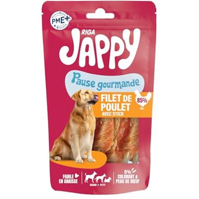 Riga Chick'Os Filet + Stick eiwitrijke hondenlekkernijen sticks om te kauwen voor gezonde tanden 75 g verpakking met 4 sticks Riga Chick'Os Filet + Stick eiwitrijke hondenlekkernijen sticks om te kauwen voor gezonde tanden 75 g verpakking met 4 sticks