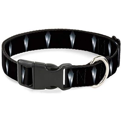 Buckle-Down huisdier-mode-kragen, Gesp Plastic Clip kraag Zwarte Panter Tandketting Zwart/Silvers 1/2" breed Past op 8-12" hals Medium, 1/2" Wide Fits 8-12" Neck Medium, Multi kleuren Buckle-Down huisdier-mode-kragen, Gesp Plastic Clip kraag Zwarte Panter Tandketting Zwart/Silvers 1/2" breed Past op 8-12" hals Medium, 1/2" Wide Fits 8-12" Neck Medium, Multi kleuren