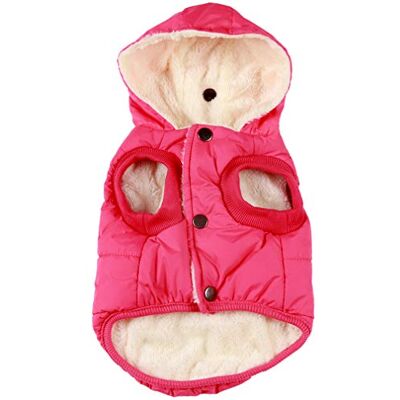 vecomfy Fleece voering extra warme hond hoodie in de winter voor kleine honden jas puppy jassen met capuchon roze M vecomfy Fleece voering extra warme hond hoodie in de winter voor kleine honden jas puppy jassen met capuchon roze M