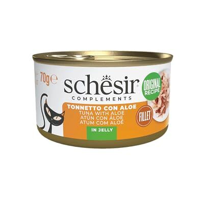 Schesir In jelly, tonijn met neusbrug, 12 x 70 g in blikje, compleet natvoer voor katten, dierproefvrij, zonder conserveringsmiddelen, duurzame vissoort Schesir In jelly, tonijn met neusbrug, 12 x 70 g in blikje, compleet natvoer voor katten, dierproefvrij, zonder conserveringsmiddelen, duurzame vissoort