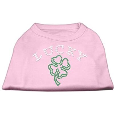 Mirage Pet Products Mirage Lucky 4-blad klaver Outline Rhinestone hond Shirt, groot, lichtroze Mirage Pet Products Mirage Lucky 4-blad klaver Outline Rhinestone hond Shirt, groot, lichtroze