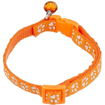 Tierlieb L Halsband voor katten en kleine honden, met belletjes, in grootte verstelbaar, oranje Tierlieb L Halsband voor katten en kleine honden, met belletjes, in grootte verstelbaar, oranje