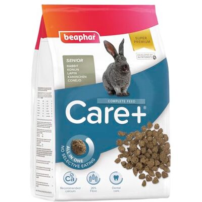 Beaphar Care+ Konijn Senior 1,5kg hoogwaarde voeding voor oudere konijnen heerlijke geur en smaak door kruiden hoog ruwvezelgehalte alles in 1 brokje Beaphar Care+ Konijn Senior 1,5kg hoogwaarde voeding voor oudere konijnen heerlijke geur en smaak door kruiden hoog ruwvezelgehalte alles in 1 brokje