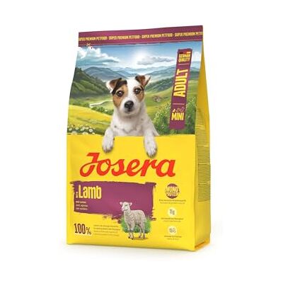 Josera Mini Adult lam (5 x 900 g) Premium droogvoer voor volwassen honden van kleine rassen met zoete aardappel, kruiden en vruchten kleine kroketten extra draagbaar graanvrij 5-pack Josera Mini Adult lam (5 x 900 g) Premium droogvoer voor volwassen honden van kleine rassen met zoete aardappel, kruiden en vruchten kleine kroketten extra draagbaar graanvrij 5-pack