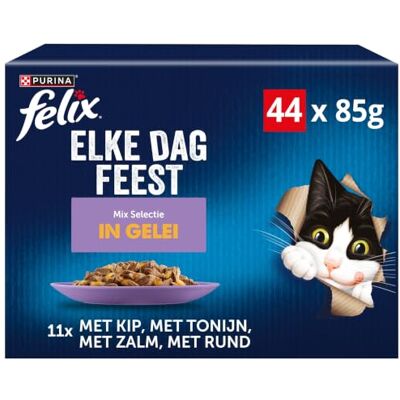 Felix Original Mix selectie Katten natvoer (44 x 85g) Felix Original Mix selectie Katten natvoer (44 x 85g)