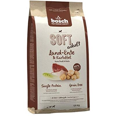 Bosch HPC SOFT Land-eend & aardappel halfvochtig hondenvoer voor volwassen honden van alle rassen single proteïne grain free, 1 x 1 kg Bosch HPC SOFT Land-eend & aardappel halfvochtig hondenvoer voor volwassen honden van alle rassen single proteïne grain free, 1 x 1 kg