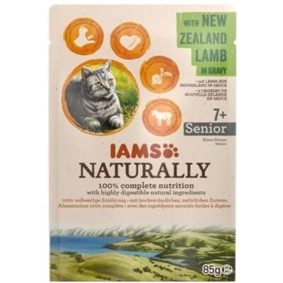 IAMS Naturally kattenvoer senior kip & lam, 85 g IAMS Naturally kattenvoer senior kip & lam, 85 g