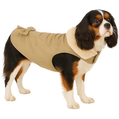 Flamingo Hondenjas – Guzzi Beige – A:35cm – Polyester – Wasbaar op 30°C – Fleece voering – Strikje – Flamingo Hondenjas – Guzzi Beige – A:35cm – Polyester – Wasbaar op 30°C – Fleece voering – Strikje –