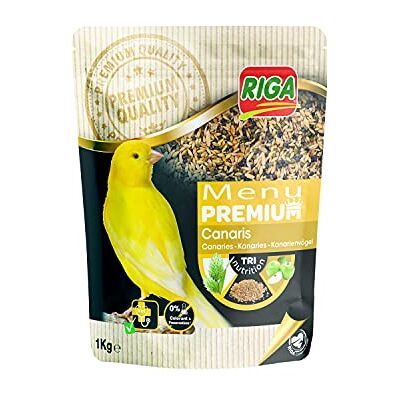 Riga Premium Menu voor Canaries Mix van zaden, granen en plantaardige eiwitten Tri-Nutrition Concept Helpt bij een optimale darmwerking 1 kg Riga Premium Menu voor Canaries Mix van zaden, granen en plantaardige eiwitten Tri-Nutrition Concept Helpt bij een optimale darmwerking 1 kg