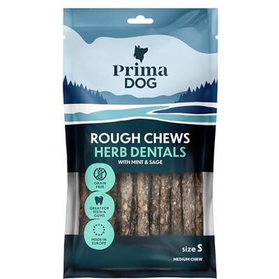 PrimaDog Rough Chews voor Honden, Smaak Kruiden, Graanvrije Kauwbotten, 100g PrimaDog Rough Chews voor Honden, Smaak Kruiden, Graanvrije Kauwbotten, 100g