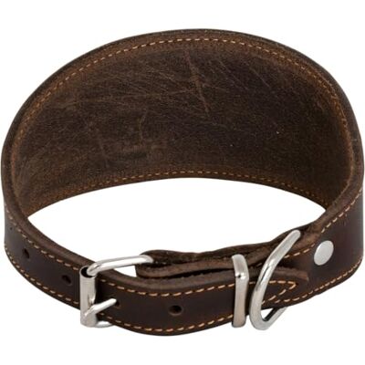 JACK AND VANILLA , Hondenhalsband, model vet leer, kleur bruin, maat 42 cm JACK AND VANILLA , Hondenhalsband, model vet leer, kleur bruin, maat 42 cm