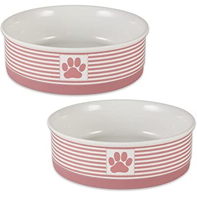 Bone Dry Paw & Patch Keramische Pet Collection, Grote Set, 7.5x2.4, Rose, 2 Stuk Bone Dry Paw & Patch Keramische Pet Collection, Grote Set, 7.5x2.4, Rose, 2 Stuk