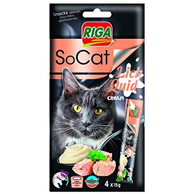 Riga Socat Lick Quid Kattentraktatie Tonijn Snack 4-delig Kattentraktatie 1 Units Riga Socat Lick Quid Kattentraktatie Tonijn Snack 4-delig Kattentraktatie 1 Units