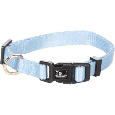 Flamingo Noekie Hondenhalsband, blauw, XS, 20-35 cm x 10 mm, traploos verstelbaar met klikgesp Flamingo Noekie Hondenhalsband, blauw, XS, 20-35 cm x 10 mm, traploos verstelbaar met klikgesp
