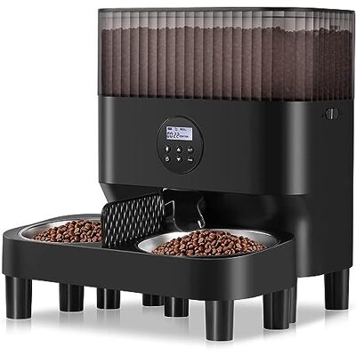 Sailnovo Sailvono Voederautomaat voor katten, 2 bakken, intelligente kattenvoerautomaat, eenvoudige bediening, voederdispenser voor katten/honden, voice recorder, met 2 roestvrijstalen kommen, 5 liter, zwart Sailnovo Sailvono Voederautomaat voor katten, 2 bakken, intelligente kattenvoerautomaat, eenvoudige bediening, voederdispenser voor katten/honden, voice recorder, met 2 roestvrijstalen kommen, 5 liter, zwart