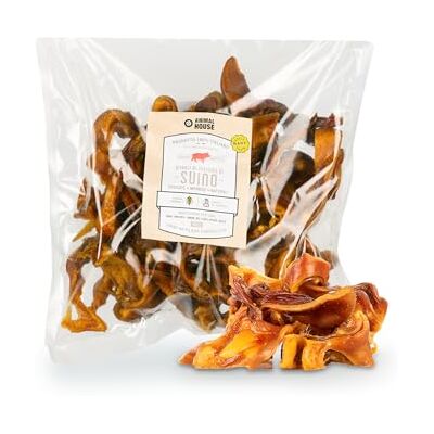 Animal House Natuurlijke barf-snack voor honden, met uitsparingen van varkensoren, Italiaans proteïnegenot voor het welzijn van je viervoetige vriend (500 g, varkensoren) Animal House Natuurlijke barf-snack voor honden, met uitsparingen van varkensoren, Italiaans proteïnegenot voor het welzijn van je viervoetige vriend (500 g, varkensoren)