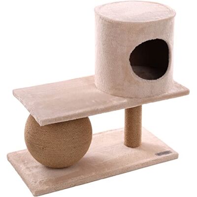 Flamingo Krabpaal Maha – beige – 60 x 31 x 58,5 cm – grootste selectie hoogwaardige krabpalen met sisal en compact platform Flamingo Krabpaal Maha – beige – 60 x 31 x 58,5 cm – grootste selectie hoogwaardige krabpalen met sisal en compact platform