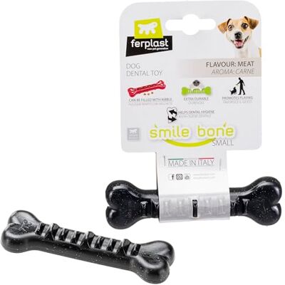 FERPLAST Smile Bone Kleine Zwarte Hondenspeelgoed FERPLAST Smile Bone Kleine Zwarte Hondenspeelgoed