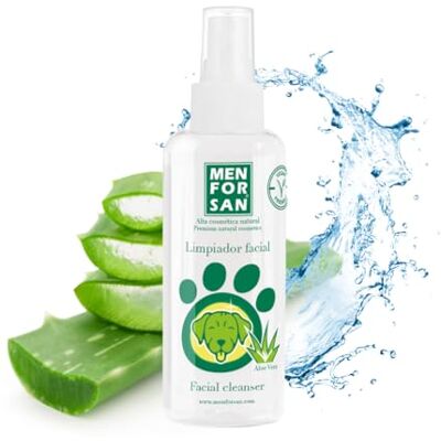 MENFORSAN Gezichtsreiniger voor Honden Reinigt en zuivert zonder water Laat de vacht glanzen 100% natuurlijke aloë vera van biologische landbouw 60ml MENFORSAN Gezichtsreiniger voor Honden Reinigt en zuivert zonder water Laat de vacht glanzen 100% natuurlijke aloë vera van biologische landbouw 60ml