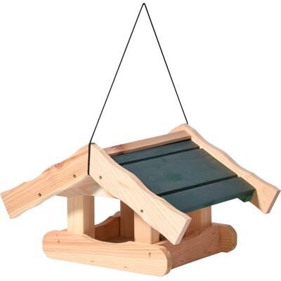 dobar Green Label® Thule Vogelhuisje met groen dak, vogelvoederstation om op te hangen, houten voederplaats voor wilde vogels, 39 x 30 x 22 cm, grenen dobar Green Label® Thule Vogelhuisje met groen dak, vogelvoederstation om op te hangen, houten voederplaats voor wilde vogels, 39 x 30 x 22 cm, grenen
