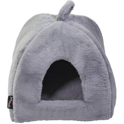 JACK AND VANILLA , Hondenbed, Igloo, model Softy, kleur lichtgrijs, maat XS, 40 x 40 x 40 cm JACK AND VANILLA , Hondenbed, Igloo, model Softy, kleur lichtgrijs, maat XS, 40 x 40 x 40 cm