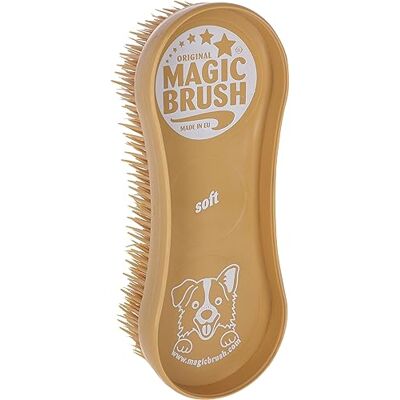 Kerbl MagicBrush Dog Soft Sandstorm Sandstorm, 16,5 × 6,5 × 3 cm, kunststof borstel met ultrazachte quadro-borstelharen, machinewasbaar Kerbl MagicBrush Dog Soft Sandstorm Sandstorm, 16,5 × 6,5 × 3 cm, kunststof borstel met ultrazachte quadro-borstelharen, machinewasbaar