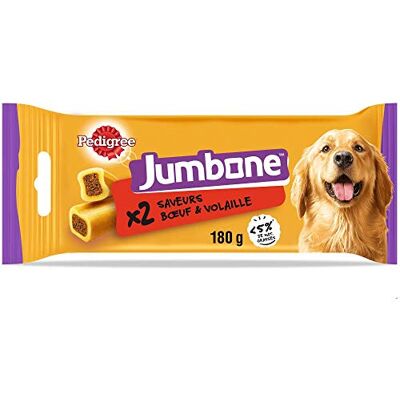 Pedigree JUMBONE kauwbot voor middelgrote honden, 10 – 25 kg – 12 zakjes met elk 2 botten – gevulde lekkernijen met rundvlees en gevogelte – ideale beloning voor bezigheden, onderwijs en plezier voor Pedigree JUMBONE kauwbot voor middelgrote honden, 10 – 25 kg – 12 zakjes met elk 2 botten – gevulde lekkernijen met rundvlees en gevogelte – ideale beloning voor bezigheden, onderwijs en plezier voor
