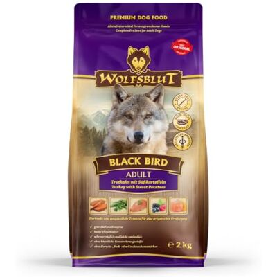 Wolfsblut Black Bird Adult 2 kg Turkije Droogvoer Hondenvoer Graanvrij Wolfsblut Black Bird Adult 2 kg Turkije Droogvoer Hondenvoer Graanvrij