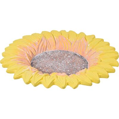dobar ® 12980e Fiore Insectenbad, groot insectenbad van cement, vogelbad voor wilde vogels, waterbad zonnebloem voor tuin/terras/balkon, 30,5 x 30,5 x 4 cm, geel dobar ® 12980e Fiore Insectenbad, groot insectenbad van cement, vogelbad voor wilde vogels, waterbad zonnebloem voor tuin/terras/balkon, 30,5 x 30,5 x 4 cm, geel